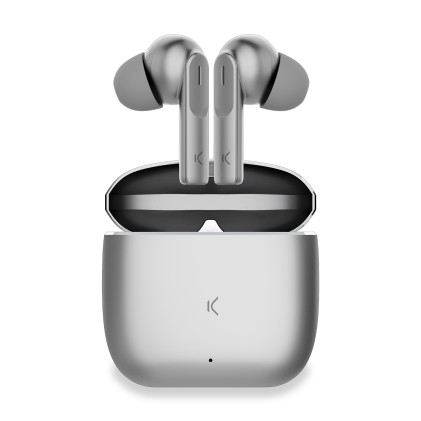 Ksix BXTW10PL cuffia e auricolare True Wireless Stereo (TWS) In-ear Musica e Chiamate USB tipo-C Bluetooth Argento