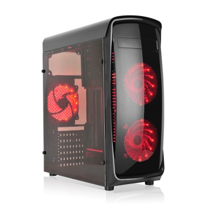 L-Link KAZUMI computer case Tower Nero, Trasparente