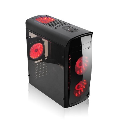 L-Link KAZUMI computer case Tower Nero, Trasparente
