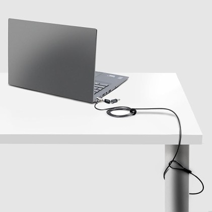 L-Link LL-NOTEBOOK-LOCK-NANO cavo di sicurezza Nero, Acciaio 1,8 m