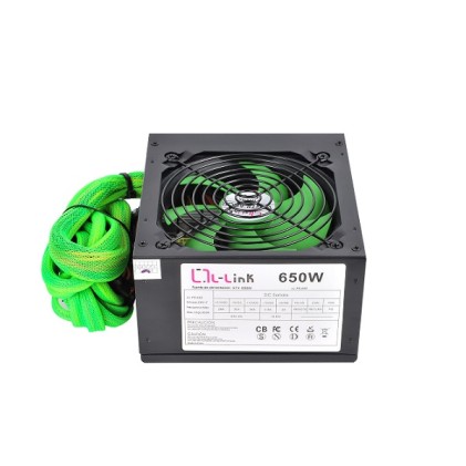 L-Link LL-PS-650 alimentatore per computer 650 W 24-pin ATX ATX Nero