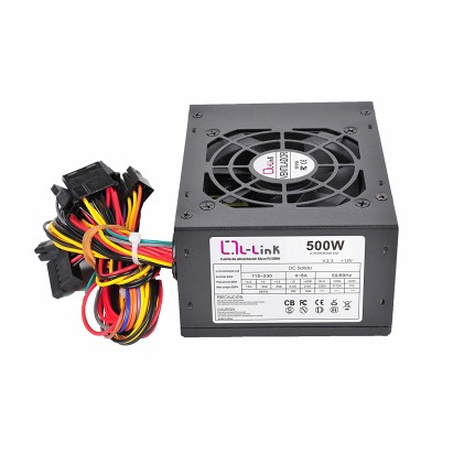 L-Link LL-PS-MICRO500-CAB alimentatore per computer 500 W 20+4 pin ATX ATX Nero