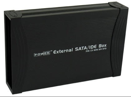 Box  5,25  LC-Power EH-525B-PS SATA/IDE-USB2.0 Black