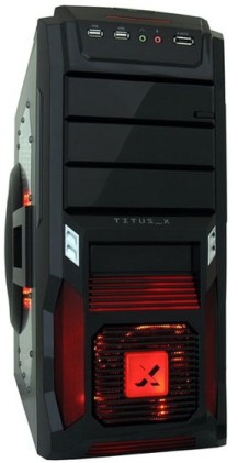 Case LC-Power Midi Gaming Pro917B Titus X o.N.(B/red-LED)