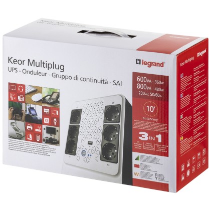 Legrand Ups Keor Multiplug 600Va 360W 6 Prese Shuko/It