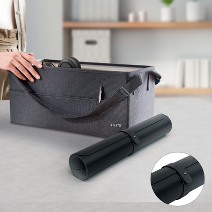 Leitz 53820095 sottomano Cloruro di polivinile (PVC) Nero