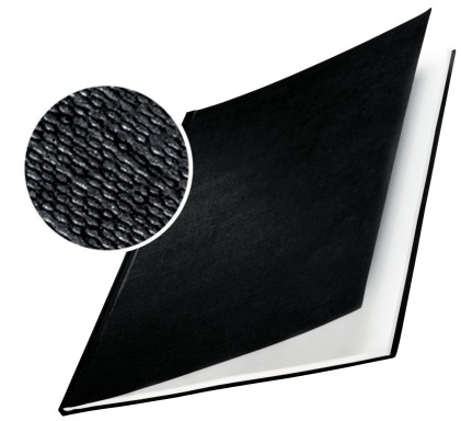 Copertine rigide Leitz Impressbind - 10,5 mm - Struttura in lino - Rilegatura di alta qualit&agrave; - Cartoncino nero da 1,75 mm - Superficie in lino laccato - Carta bianca priva di acidi - A4