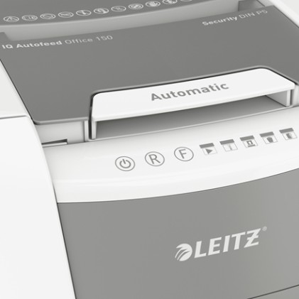 Leitz 80140000 distruggi documenti Taglio a frammenti 22 cm Grigio, Bianco