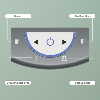 Leitz IQ OptiMax Home Office 225 distruggi documenti Taglio a frammenti 58 dB Grigio, Bianco