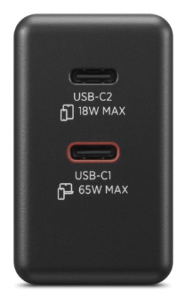 Caricabatterie Lenovo Dual USB-C 65W GaN