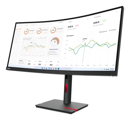 Lenovo ThinkVision T34w-30 LED display 86,4 cm (34") 3440 x 1440 Pixel Wide Quad HD Nero