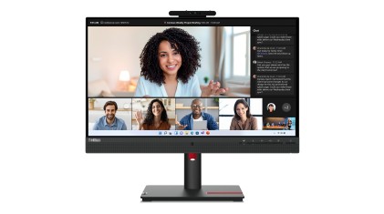 Lenovo Monitor 23,8 Led Ips 16:9 Fhd 6Ms 250 Cdm, Pivot, Usb-C, Webcam, Dp/Hdmi, Multimediale, T24Mv