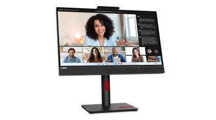 Lenovo Monitor 23,8 Led Ips 16:9 Fhd 6Ms 250 Cdm, Pivot, Usb-C, Webcam, Dp/Hdmi, Multimediale, T24Mv