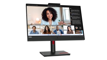 Lenovo Monitor 23,8 Led Ips 16:9 Fhd 6Ms 250 Cdm, Pivot, Usb-C, Webcam, Dp/Hdmi, Multimediale, T24Mv