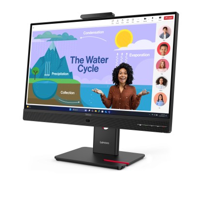Lenovo Monitor 23,8 Led Ips 16:9 Fhd 6 Ms 250 Cdm, Pivot, Usb-C Dock, Webcam, Dp/Hdmi, Multimediale, T24D-4V