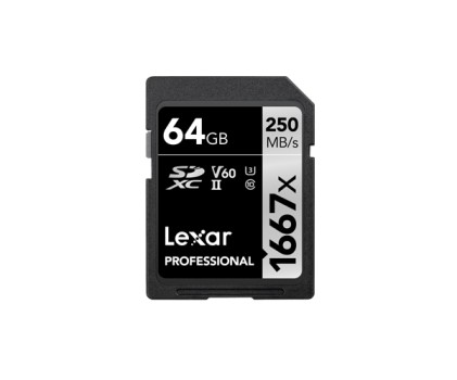 Scheda Di Memoria Lexar Lsd64Gcb1667 Professional 1667X 64Gb Sd