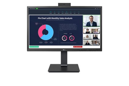 Lg Monitor 23,8 Led Ips 16:9 Fhd, 5Ms 250 Cdm, Webcam, Pivot, Usb-C, Dp/Hdmi, Multimediale
