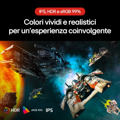 LG Ultragear 24G411A-B Monitor Gaming LED 24" IPS FullHD 144Hz FreeSync HDR10, 1ms MBR - HDMI, DisplayPort - VESA 100x100mm