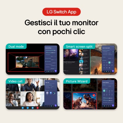 LG Ultragear 24G411A-B Monitor Gaming LED 24" IPS FullHD 144Hz FreeSync HDR10, 1ms MBR - HDMI, DisplayPort - VESA 100x100mm