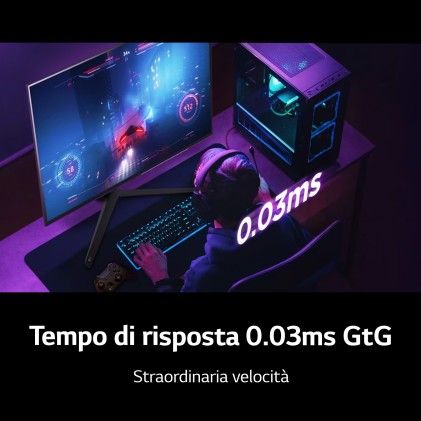 LG 27GS95QE-B Monitor PC 67,3 cm (26.5") 2560 x 1440 Pixel Quad HD OLED Nero