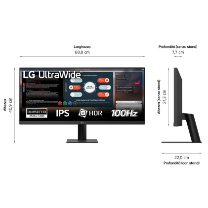 LG 29U511A Monitor 21:9 29" WFHD HDR 100Hz