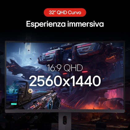 LG UltraGear Monitor Gaming 32" 16:9 curvo QHD 180Hz 1ms