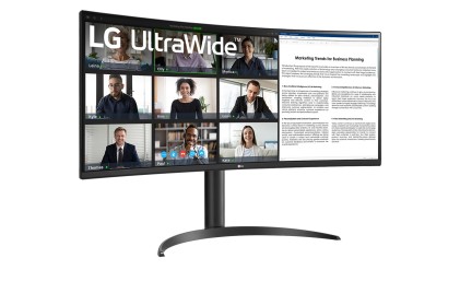 Lg Monitor Curvo 34&#34; Led Va 100Hz 21:9 3440 X 1440 5Ms 300 Cdm, , Reg Altezza, Usb-C Dock, Dp/Hdmi