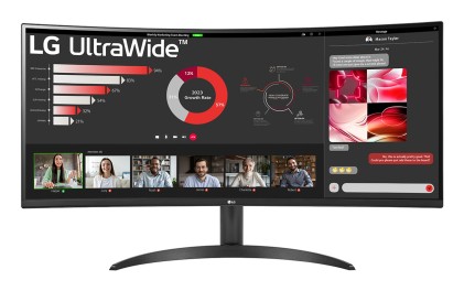 LG 34WR50QK-B Monitor PC 86,4 cm (34") 3440 x 1440 Pixel Wide Quad HD Nero