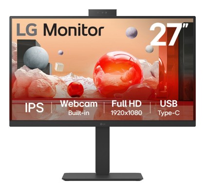 Mon 27Ips Hdmi Dp Webcam Usbc 90W Lg 27Ba850-B Reg Altezza Pivot Mm