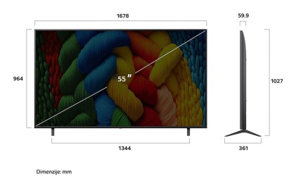 Tv 55 Lg Uhd Smart Hdr 10 4K Nano Dvb-C/S2/T2 Hd Wifi Nano Tecnologia