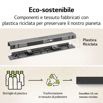 Soundbar Lg 2.1 Bar + Sub S60Q 300W Nero Bluetooth Ai Dolby Atmos