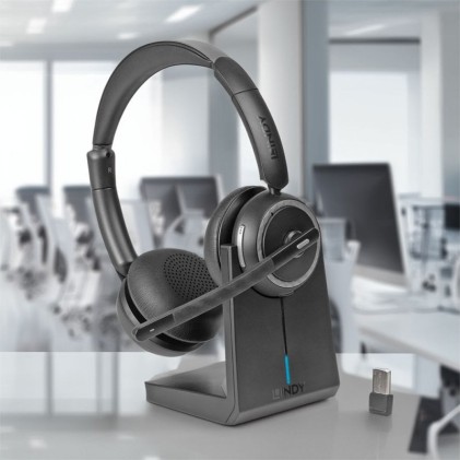 L118 Cuffia Wireless Da Ufficio - Inclusa La Base Di Ricarica