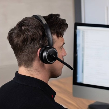 L118 Cuffia Wireless Da Ufficio - Inclusa La Base Di Ricarica
