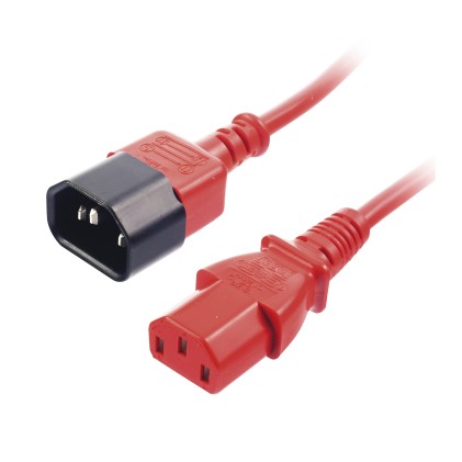Lindy Prolunga Iec C-13 A C-14 Rosso, 1M