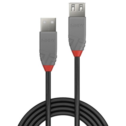 Lindy 2M Usb 2.0 Kabel Am/Af Anthra