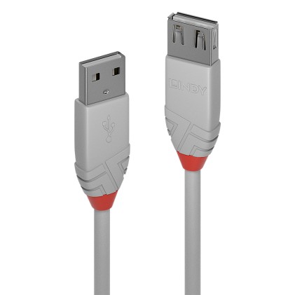 Lindy 3M Usb 2.0 Kabel Am / Af Cool Grey