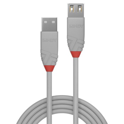 Lindy 3M Usb 2.0 Kabel Am / Af Cool Grey