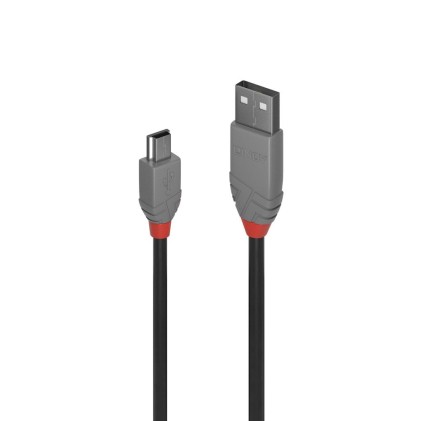 Lindy 3M Usb 2.0 Kabel A/Mini-B, Anthra