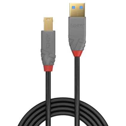 Lindy Cavo Usb 3.2 Tipo A A B, 5 Gbit/S, Anthra Line, 3M