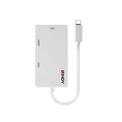 Lindy Converter Usb 3.1 Tipo C A Hdmi / Dvi / Vga