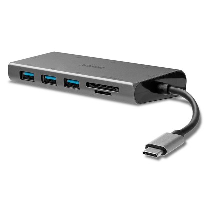 Lindy Mini Docking Station Per Laptop Usb 3.1 Tipo C - Hdmi, Vga, Pd 3.0 100W, Usb 3.1, Gigabit, Sd, Micro Sd, Audio