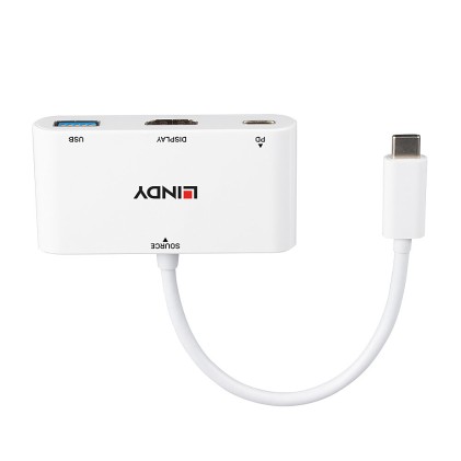 Lindy Converter Da Usb 3.2 Tipo C A Hdmi Con Porta Usb Tipo A E Power Delivery