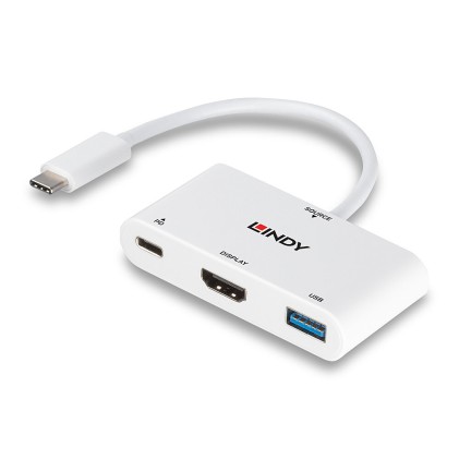 Lindy Converter Da Usb 3.2 Tipo C A Hdmi Con Porta Usb Tipo A E Power Delivery