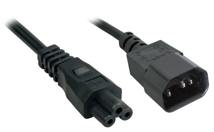 Cavo di alimentazione IEC C14 Maschio a C5 Femmina, 2m