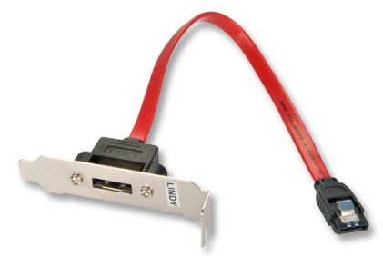Adattatore su staffa Low Profile eSATA II a click