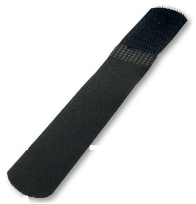 Fascette ferma cavi in velcro nere, 10pz.