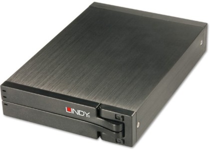 Box per Hard Disk 2,5 Lindy USB 3.0 Dual SATA 6G Mobile RAID