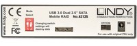 Box per Hard Disk 2,5 Lindy USB 3.0 Dual SATA 6G Mobile RAID
