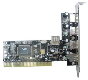 Scheda PCI USB 2.0, 4+1 porte