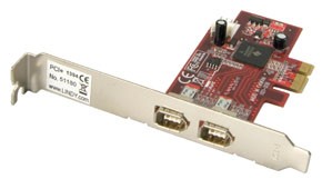 Scheda PCI Express 2 Porte FireWire